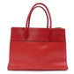 PRADA Paradigm Tote Saffiano Leather Handbag, Red, Women's, 2-Way, Gold Hardware