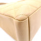 CHANEL PST Matelassé Shoulder Bag, Leather, Beige, Gold Hardware