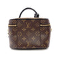 LOUIS VUITTON Monogram Reverse Vanity Handbag 2-Way Brown Tone Shoulder Bag PVC R8011023