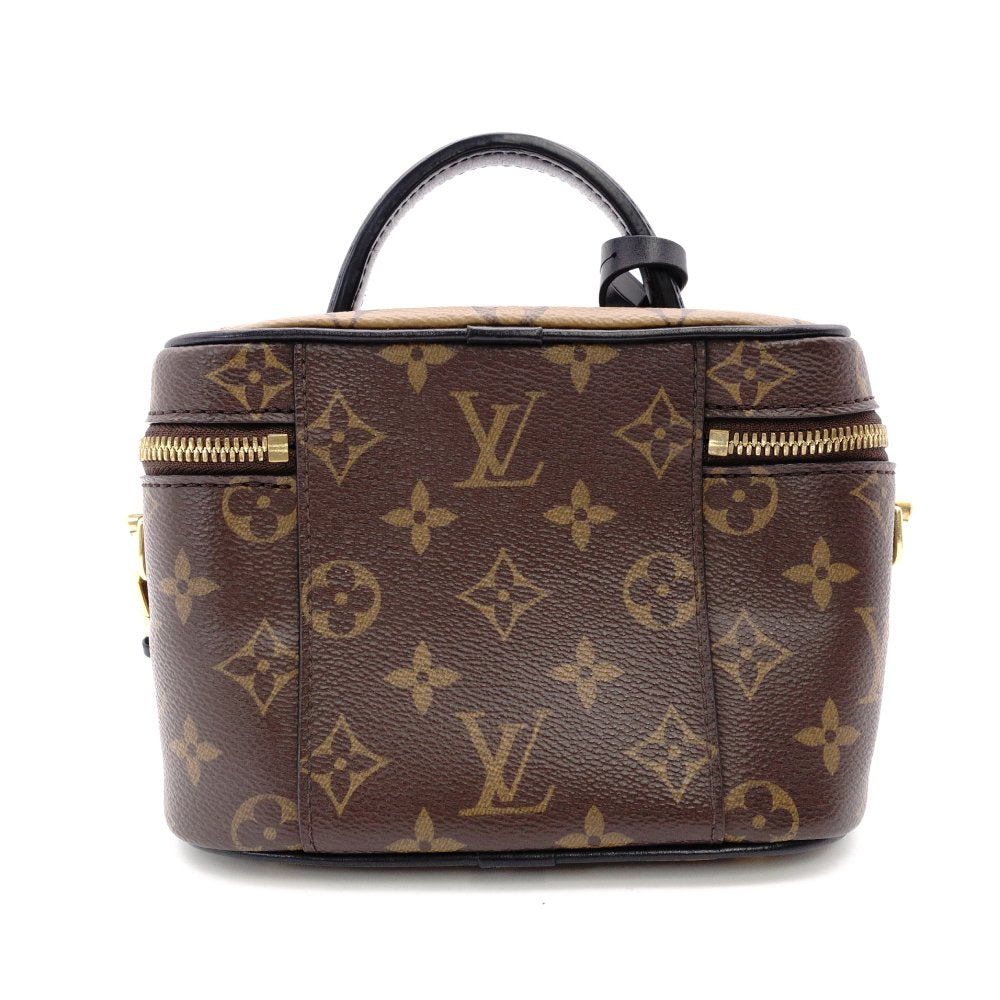 LOUIS VUITTON Monogram Reverse Vanity Handbag 2-Way Brown Tone Shoulder Bag PVC R8011023