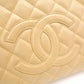 CHANEL PST Matelassé Shoulder Bag, Leather, Beige, Gold Hardware