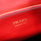 PRADA Paradigm Tote Saffiano Leather Handbag, Red, Women's, 2-Way, Gold Hardware
