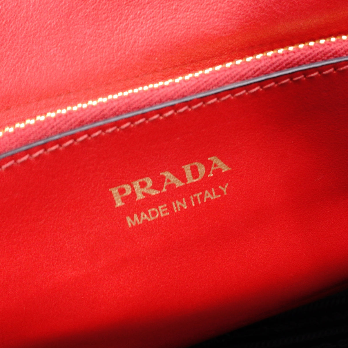 PRADA Paradigm Tote Saffiano Leather Handbag, Red, Women's, 2-Way, Gold Hardware