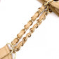 CHANEL PST Matelassé Shoulder Bag, Leather, Beige, Gold Hardware