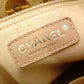 CHANEL PST Matelassé Shoulder Bag, Leather, Beige, Gold Hardware