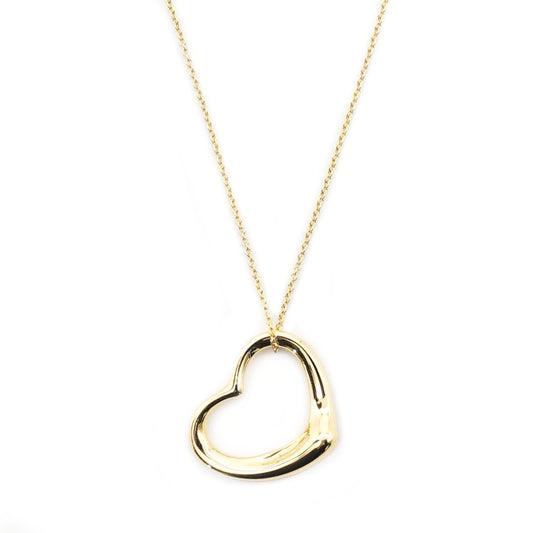 Tiffany & Co. Open Heart Necklace 18K Gold Approx. 6.1g 7-10-028
