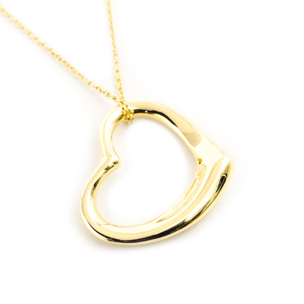 Tiffany & Co. Open Heart Necklace 18K Gold Approx. 6.1g 7-10-028