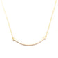 Tiffany & Co. T Smile Pendant Necklace 18K Gold Approx. 2.7g Gold 7-10-032