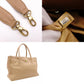 CHANEL Executive Tote Shoulder Bag, Leather, Beige, Women's, 2-Way, Gold Hardware