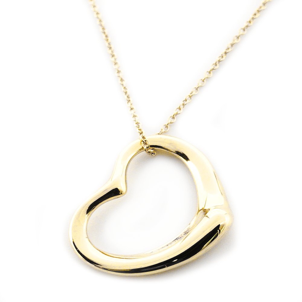 Tiffany & Co. Open Heart Necklace 18K Gold Approx. 5.6g 7-10-026