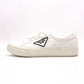 PRADA White Gabardine and Nylon Sneakers, Nylon, White, Women's, 7.5 (approx. 24.5 cm)