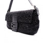 FENDI Mamma Bucket Shoulder Bag, Beads/Leather, Black, Silver Hardware