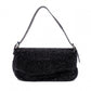 FENDI Mamma Bucket Shoulder Bag, Beads/Leather, Black, Silver Hardware
