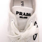 PRADA White Gabardine and Nylon Sneakers, Nylon, White, Women's, 7.5 (approx. 24.5 cm)