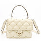 Valentino Garavani Handbag, Leather, Off-White, 2-Way