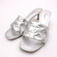 LOUIS VUITTON Revival Mules Sandals Silver leather Women