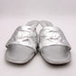 LOUIS VUITTON Revival Mules Sandals Silver leather Women