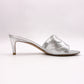 LOUIS VUITTON Revival Mules Sandals Silver leather Women