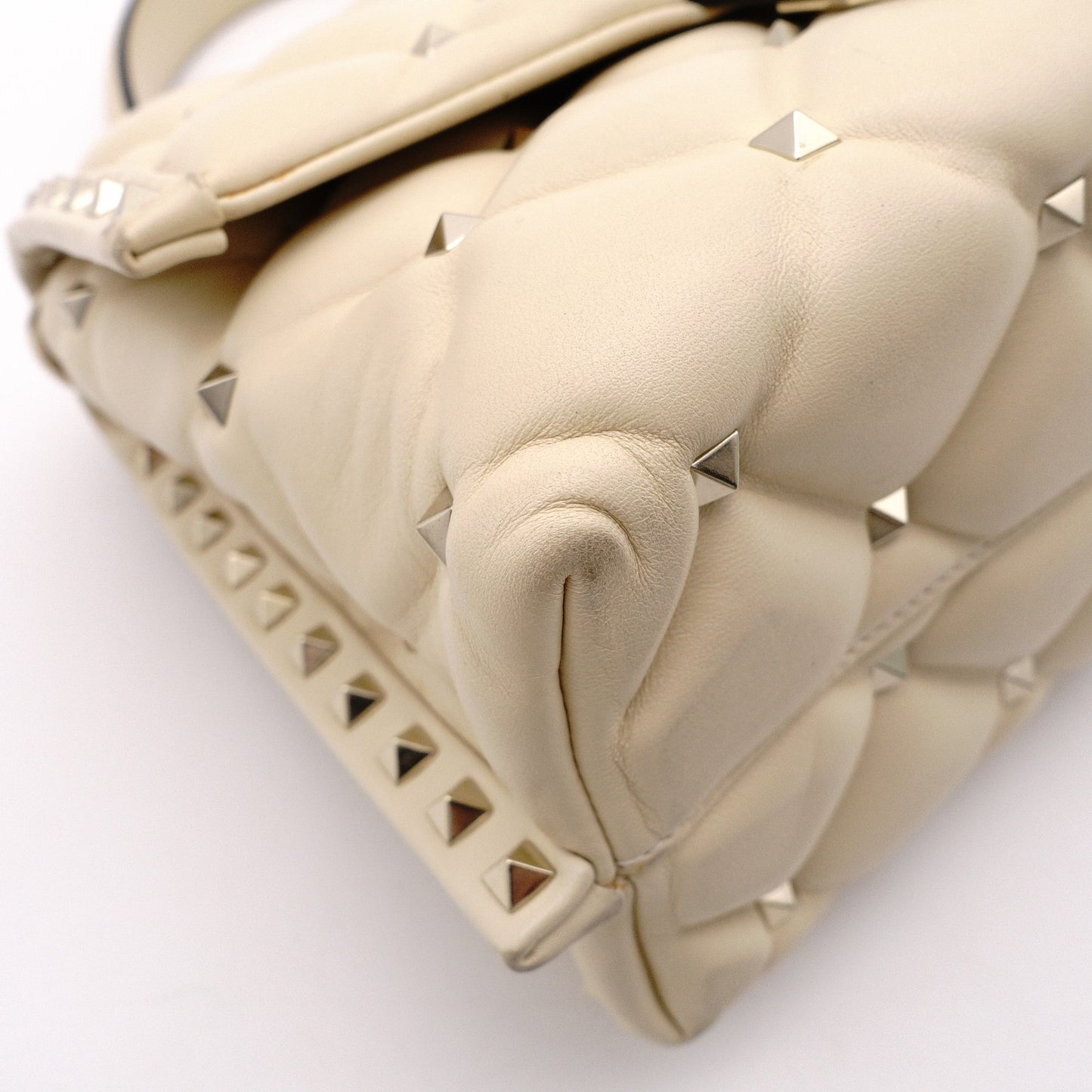 Valentino Garavani Handbag, Leather, Off-White, 2-Way