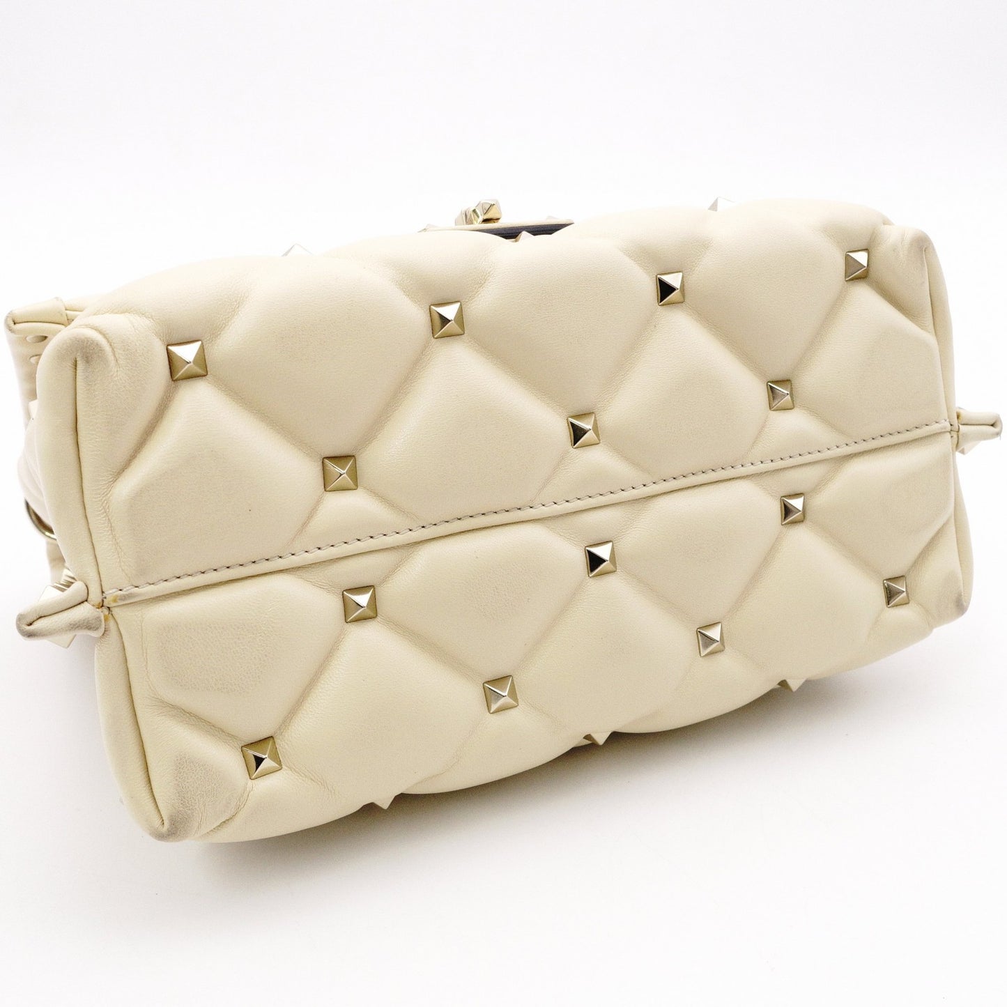 Valentino Garavani Handbag, Leather, Off-White, 2-Way