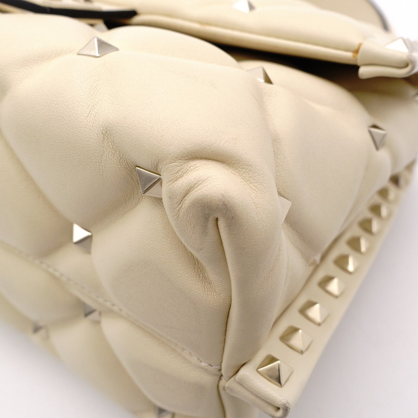 Valentino Garavani Handbag, Leather, Off-White, 2-Way