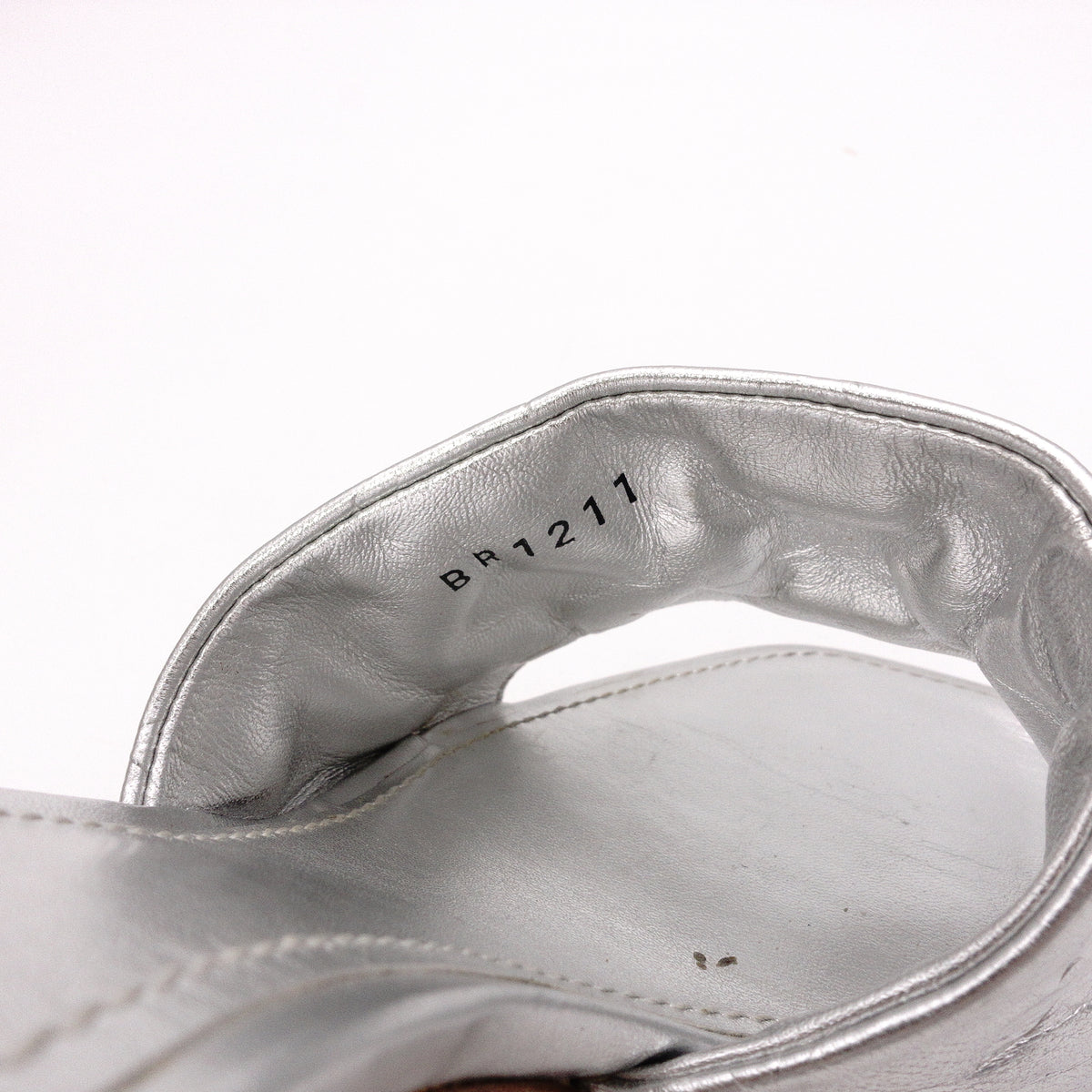LOUIS VUITTON Revival Mules Sandals Silver leather Women