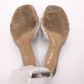 LOUIS VUITTON Revival Mules Sandals Silver leather Women