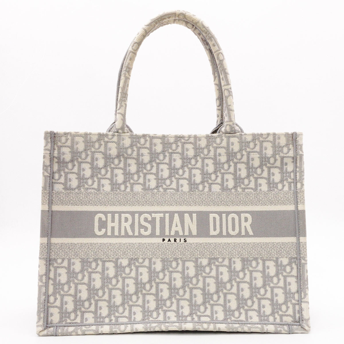 Christian Dior Oblique Book Tote Tote Bag, Canvas, Gray, Women's, Logo