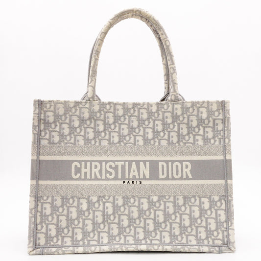Christian Dior Oblique Book Tote Tote Bag, Canvas, Gray, Women's, Logo