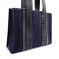 Chloe Woody Shoulder Bag, Canvas/Leather, Navy and Black Tote Bag
