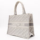 Christian Dior Oblique Book Tote Tote Bag, Canvas, Gray, Women's, Logo