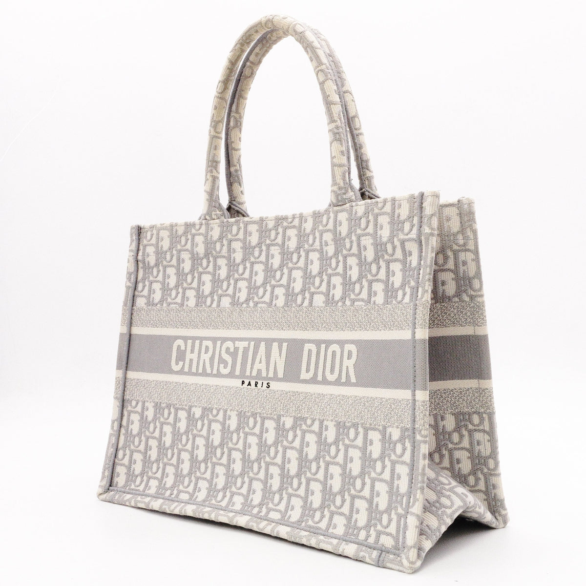 Christian Dior Oblique Book Tote Tote Bag, Canvas, Gray, Women's, Logo