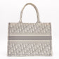 Christian Dior Oblique Book Tote Tote Bag, Canvas, Gray, Women's, Logo