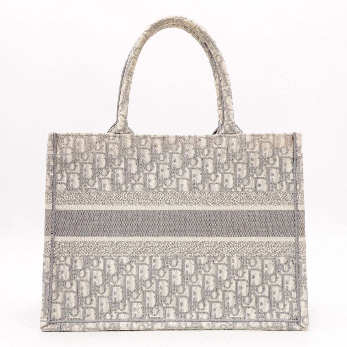 Christian Dior Oblique Book Tote Tote Bag, Canvas, Gray, Women's, Logo