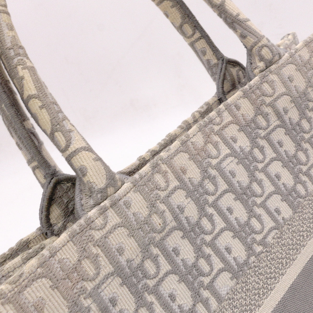 Christian Dior Oblique Book Tote Tote Bag, Canvas, Gray, Women's, Logo