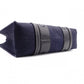 Chloe Woody Shoulder Bag, Canvas/Leather, Navy and Black Tote Bag
