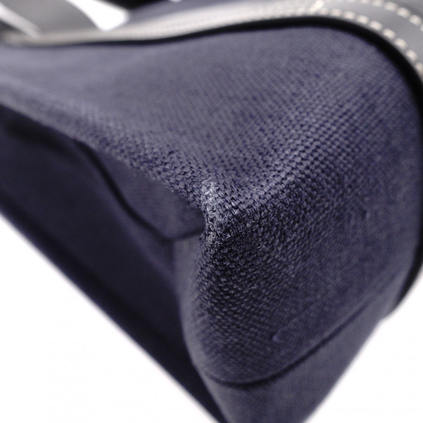 Chloe Woody Shoulder Bag, Canvas/Leather, Navy and Black Tote Bag