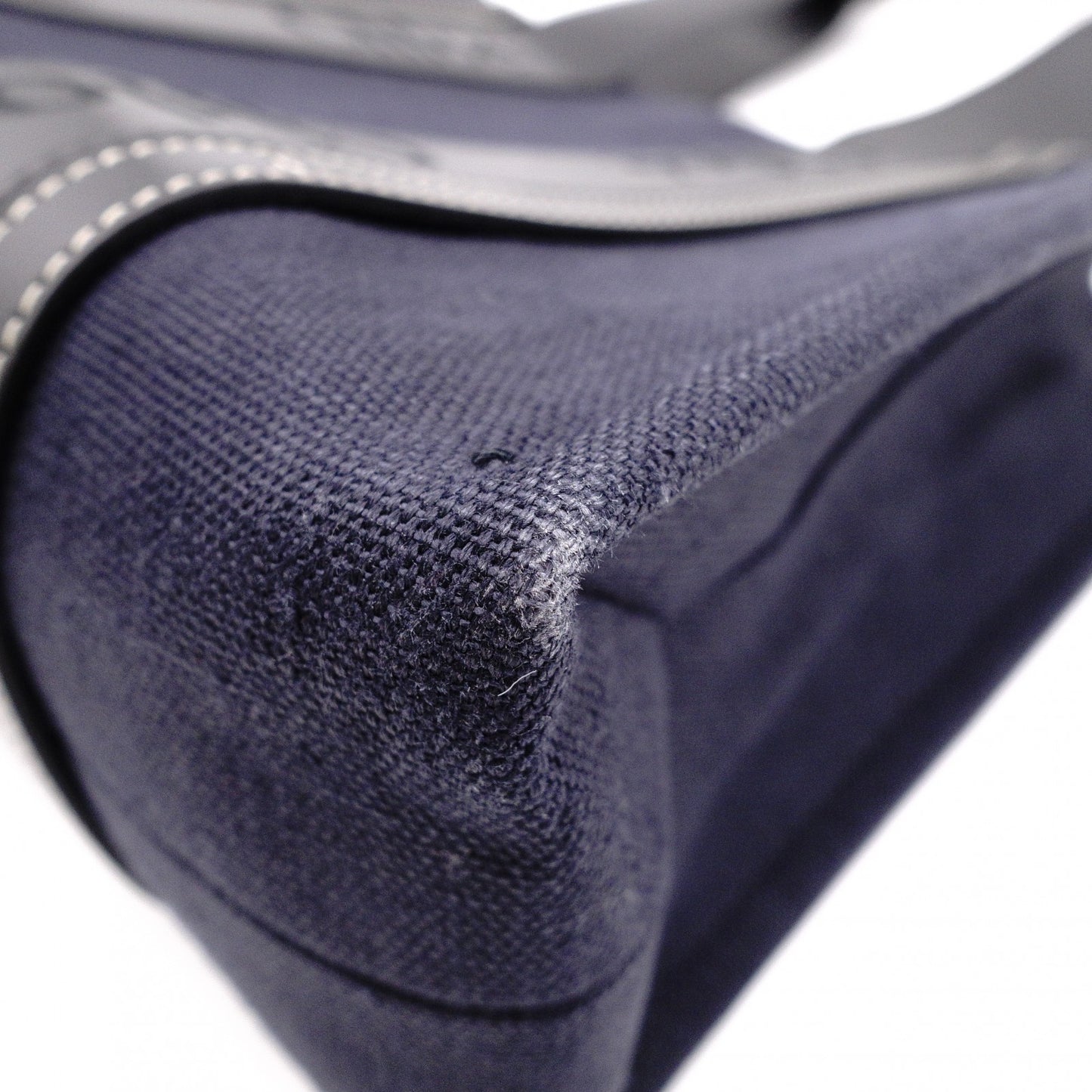 Chloe Woody Shoulder Bag, Canvas/Leather, Navy and Black Tote Bag