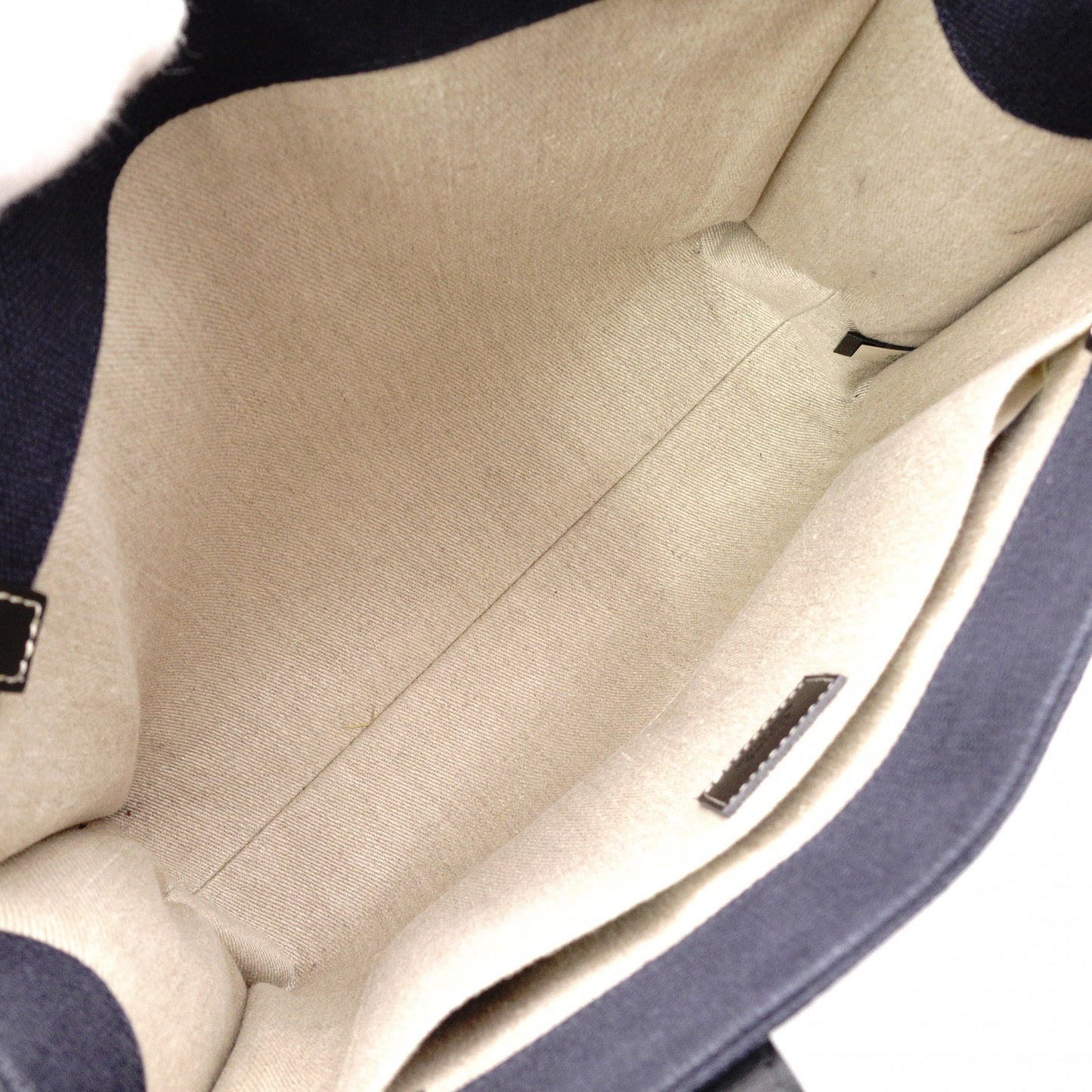 Chloe Woody Shoulder Bag, Canvas/Leather, Navy and Black Tote Bag