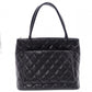 CHANEL Reissue Tote, Caviar Leather Shoulder Bag, Black Leather with Silver Hardware