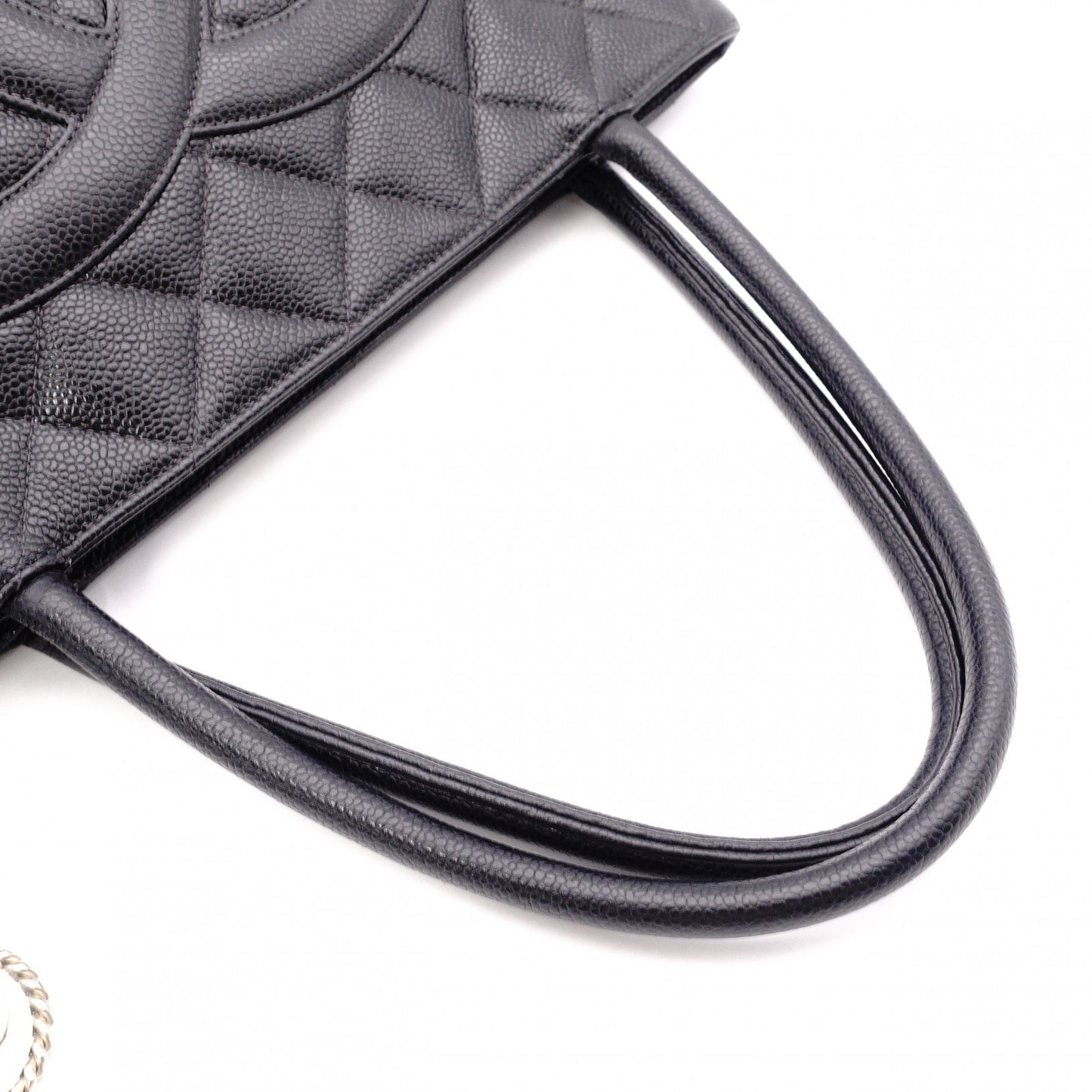 CHANEL Reissue Tote, Caviar Leather Shoulder Bag, Black Leather with Silver Hardware
