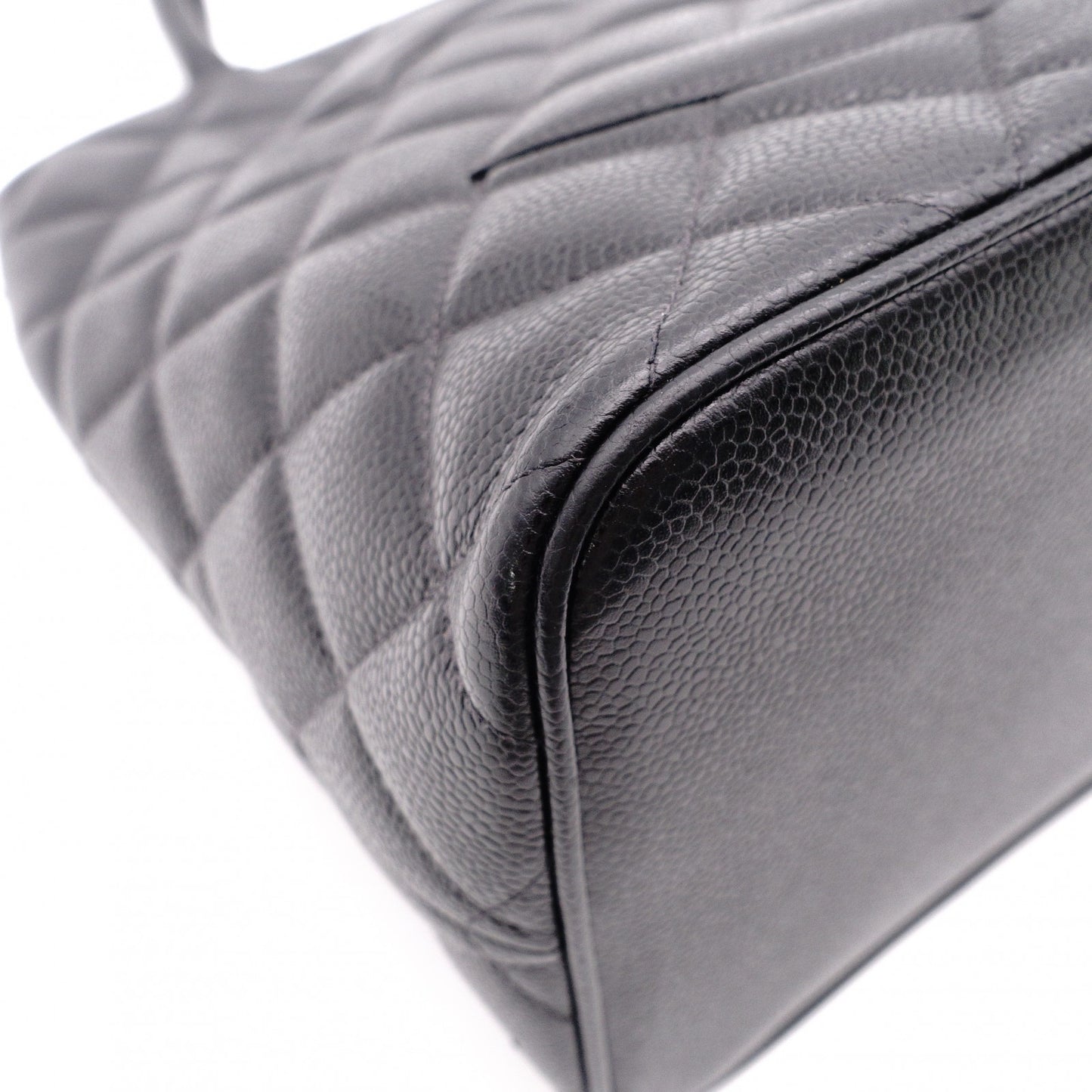 CHANEL Reissue Tote, Caviar Leather Shoulder Bag, Black Leather with Silver Hardware