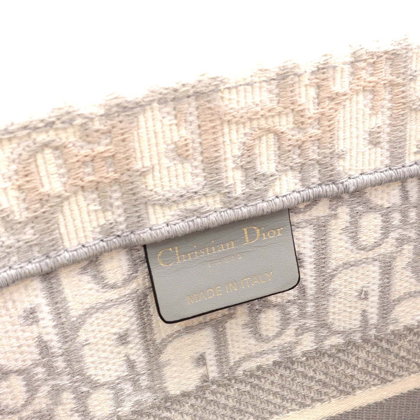 Christian Dior Oblique Book Tote Tote Bag, Canvas, Gray, Women's, Logo