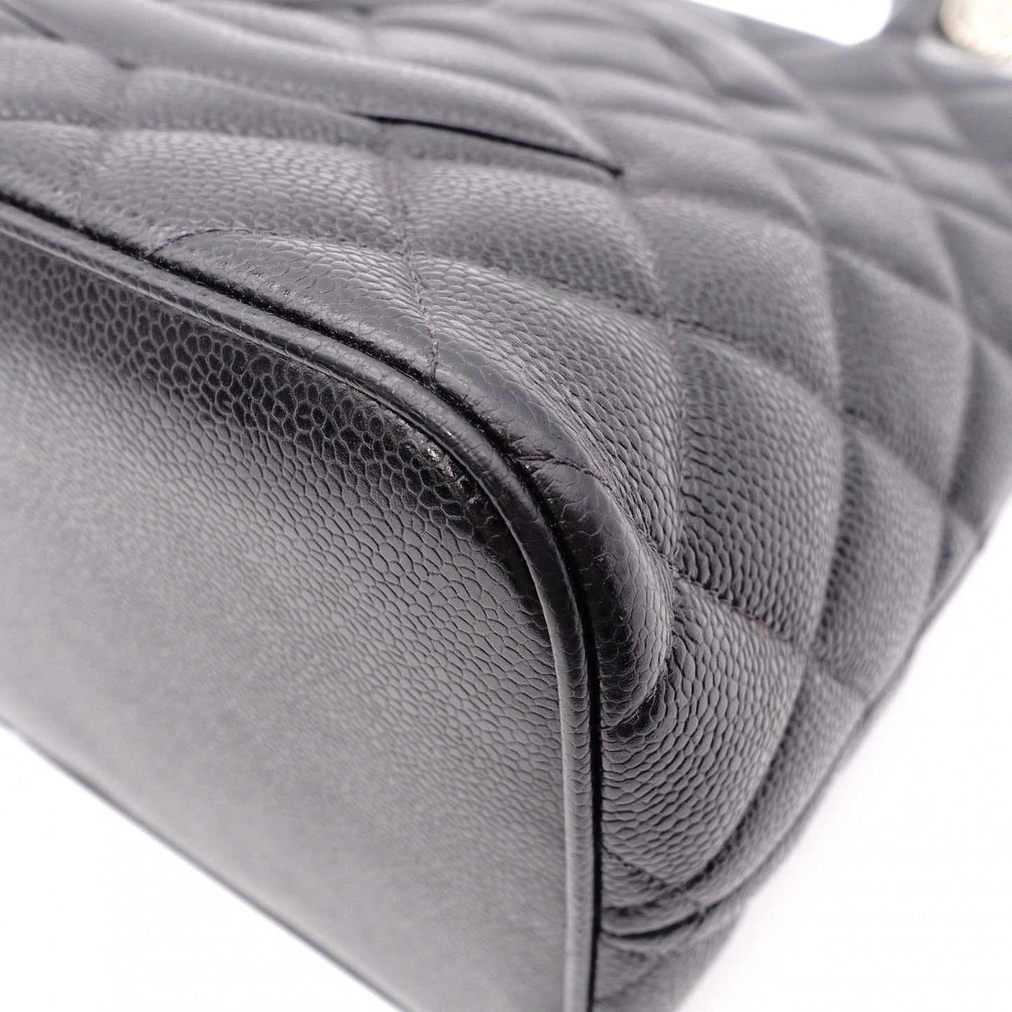 CHANEL Reissue Tote, Caviar Leather Shoulder Bag, Black Leather with Silver Hardware