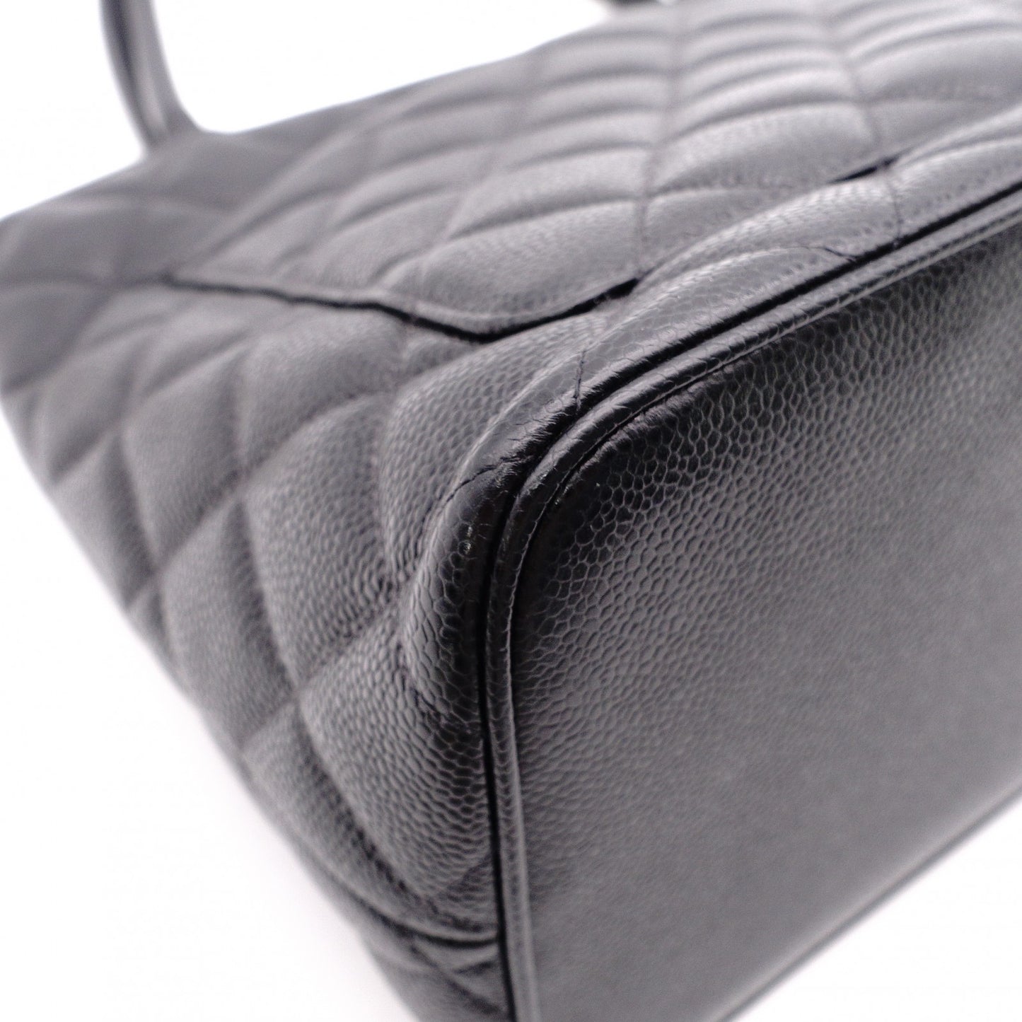 CHANEL Reissue Tote, Caviar Leather Shoulder Bag, Black Leather with Silver Hardware