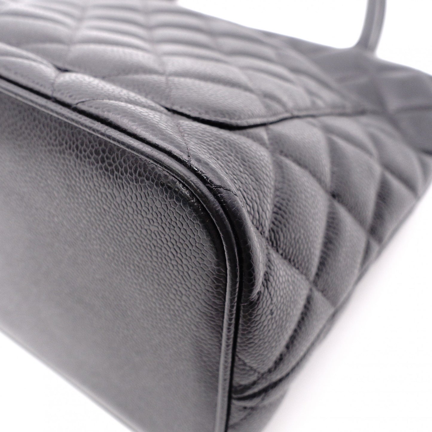 CHANEL Reissue Tote, Caviar Leather Shoulder Bag, Black Leather with Silver Hardware