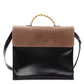 LOEWE Velázquez Handbag, Leather, Black, Women's, 2-Way, Brown, Black, Vintage