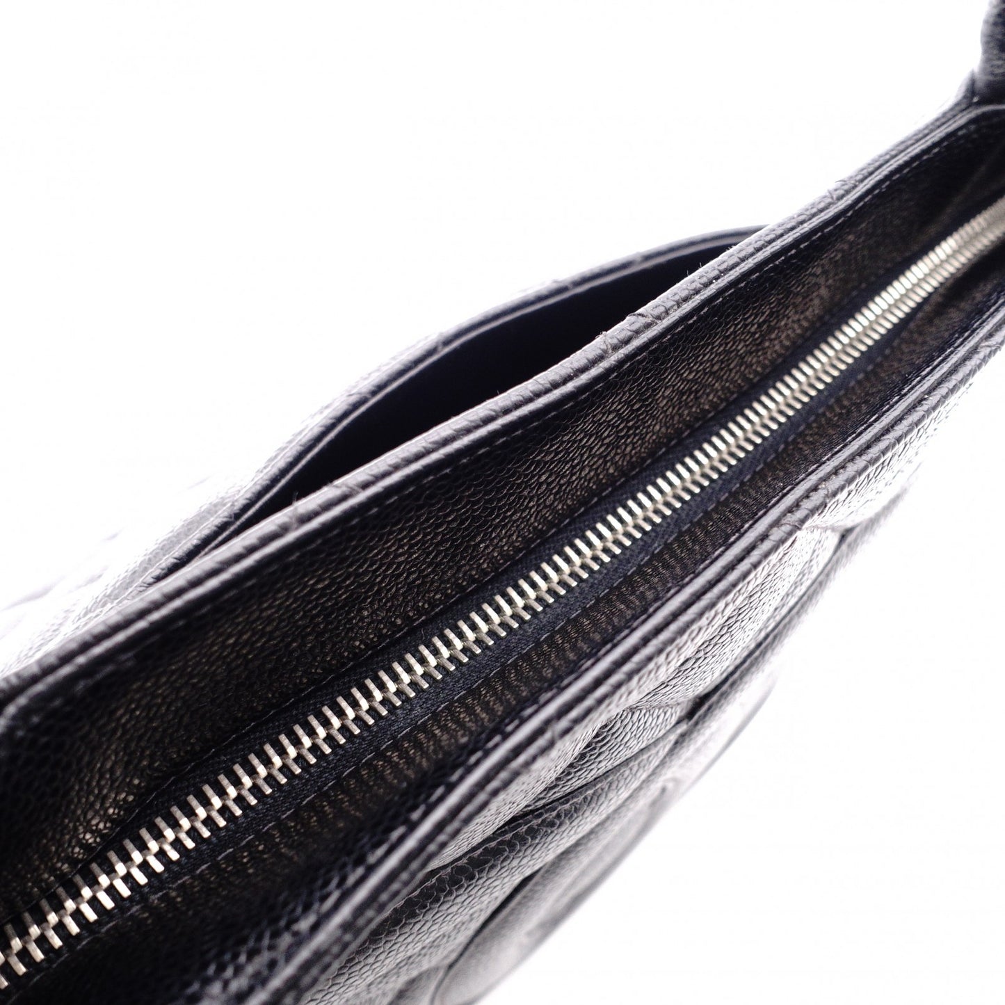 CHANEL Reissue Tote, Caviar Leather Shoulder Bag, Black Leather with Silver Hardware