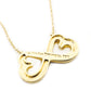 Tiffany & Co. Double Loving Heart Infinity Necklace 18K Gold Approx. 5.3g 7-10-031