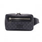 GUCCI GG Supreme Body Bag, PVC/Canvas, Gray, Men's Belt Bag
